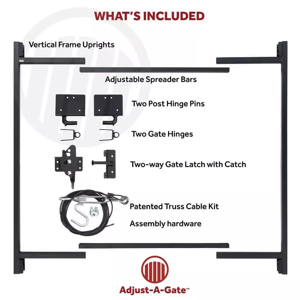 Adjust-A-Gate 3 Rail 60 in. H/ 60 in.-96 in. W Kit-Contractor Series - Image 6