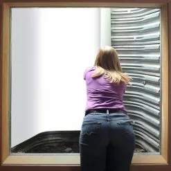 Biggies White View - Weather Proof Scene for Window Wells or Wall Mural - 100 in. x 60 in.