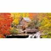 Biggies Waterwheel View - Weather Proof Scene for Window Wells or Wall Mural - 80 in. x 40 in.