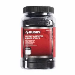 Husky Assorted Rubber Straps (10-Pieces)