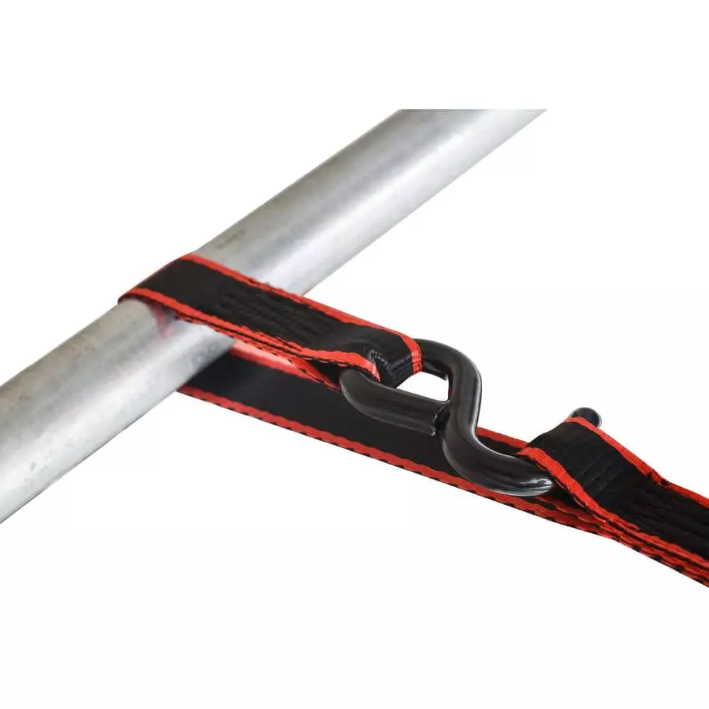 Husky 12 ft. x 1 in. Ratchet Tie-Down Straps with S-Hook (4-Pack) - Image 8