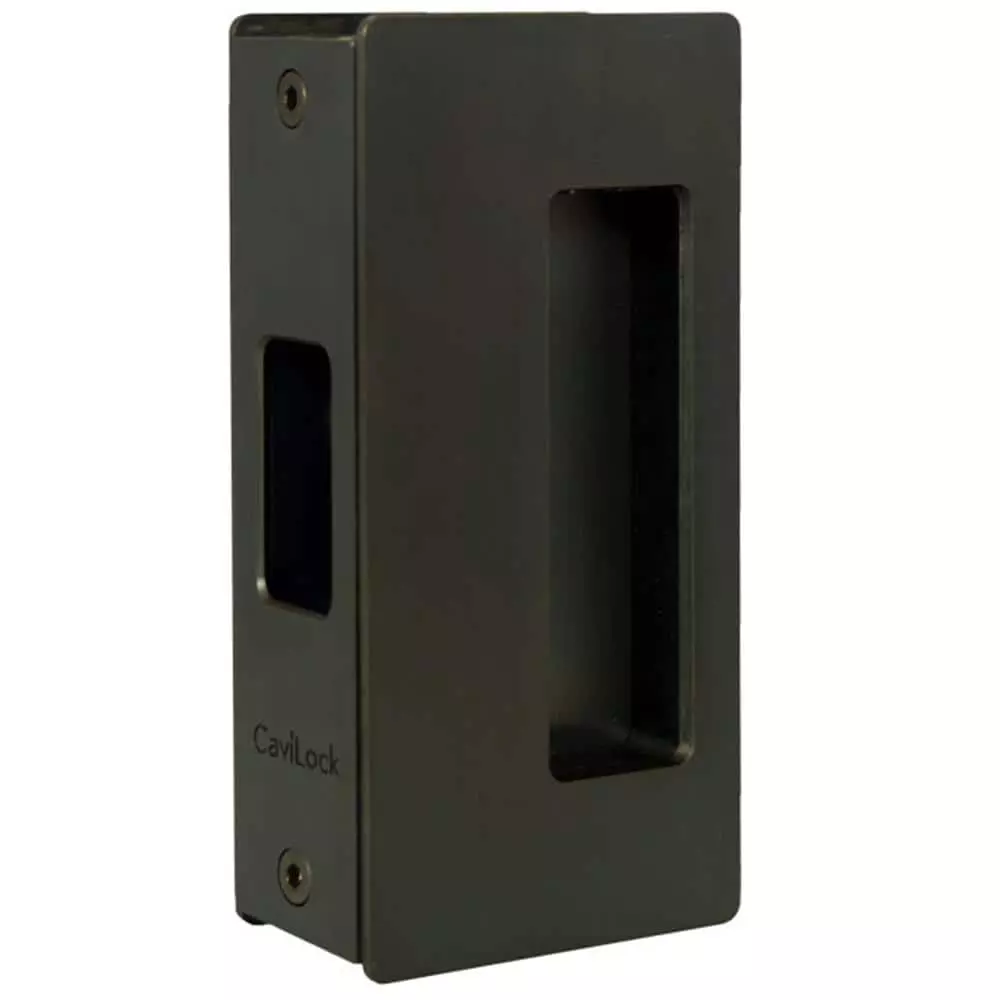 CS CAVITY SLIDER 200 Series CaviLock 1-3/8 in. Oil Rubbed Bronze Non-Magnetic Passage Pocket Door Lock