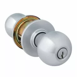 LIF Industries, Inc Commercial Steel Ball Entrance Lockset Keyed Entry Door Knob