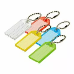 Lucky Line Products Key Tag with Ball Chain in Assorted Colors (Pack of 100)