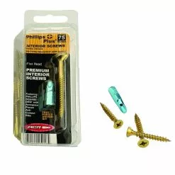 #7 1 in. Phillips-Square Flat-Head Wood Screws (75-Pack)