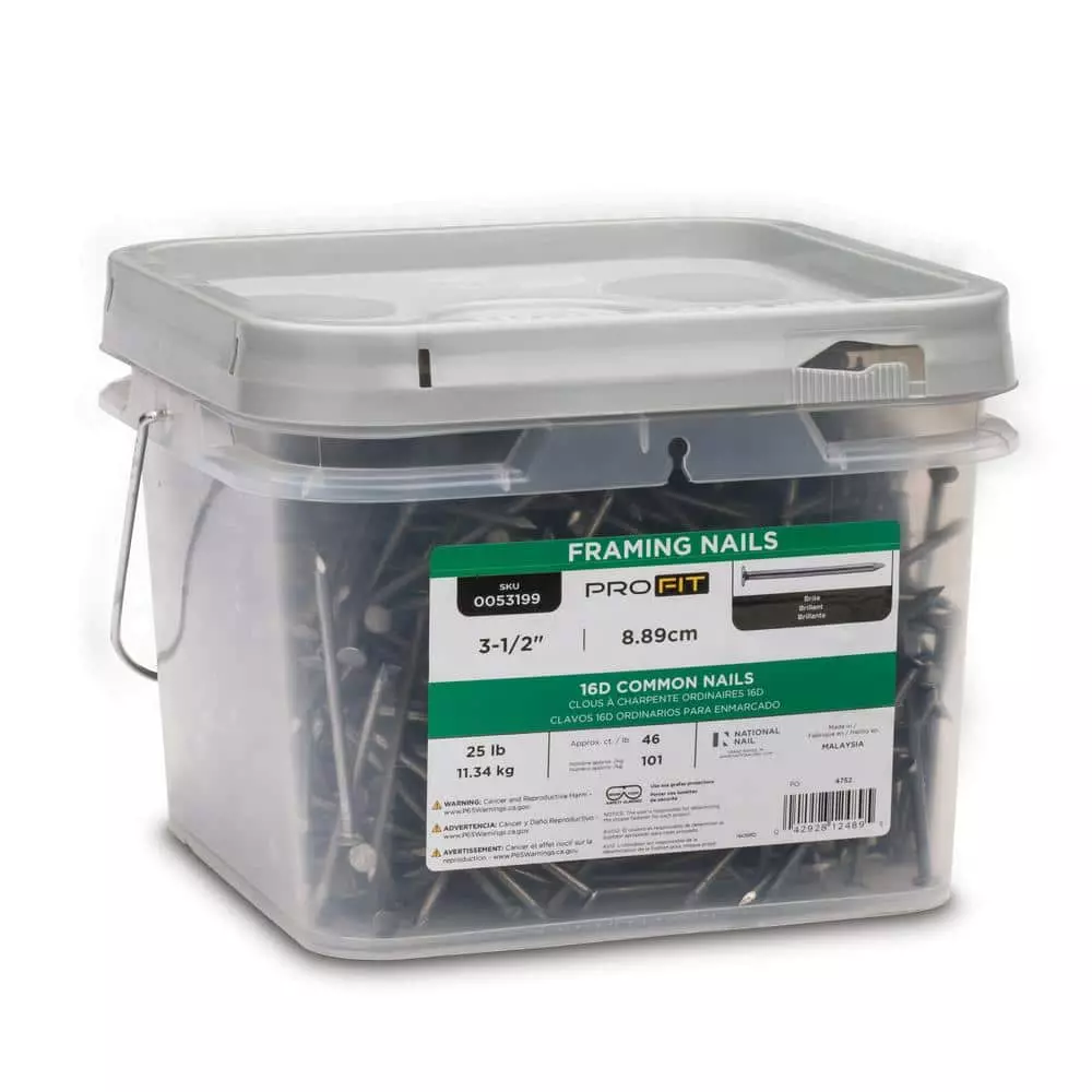 PRO-FIT 3-1/2 in. (16D) Brite Smooth Common Nail 25 lbs. (1150-Count) - Image 4
