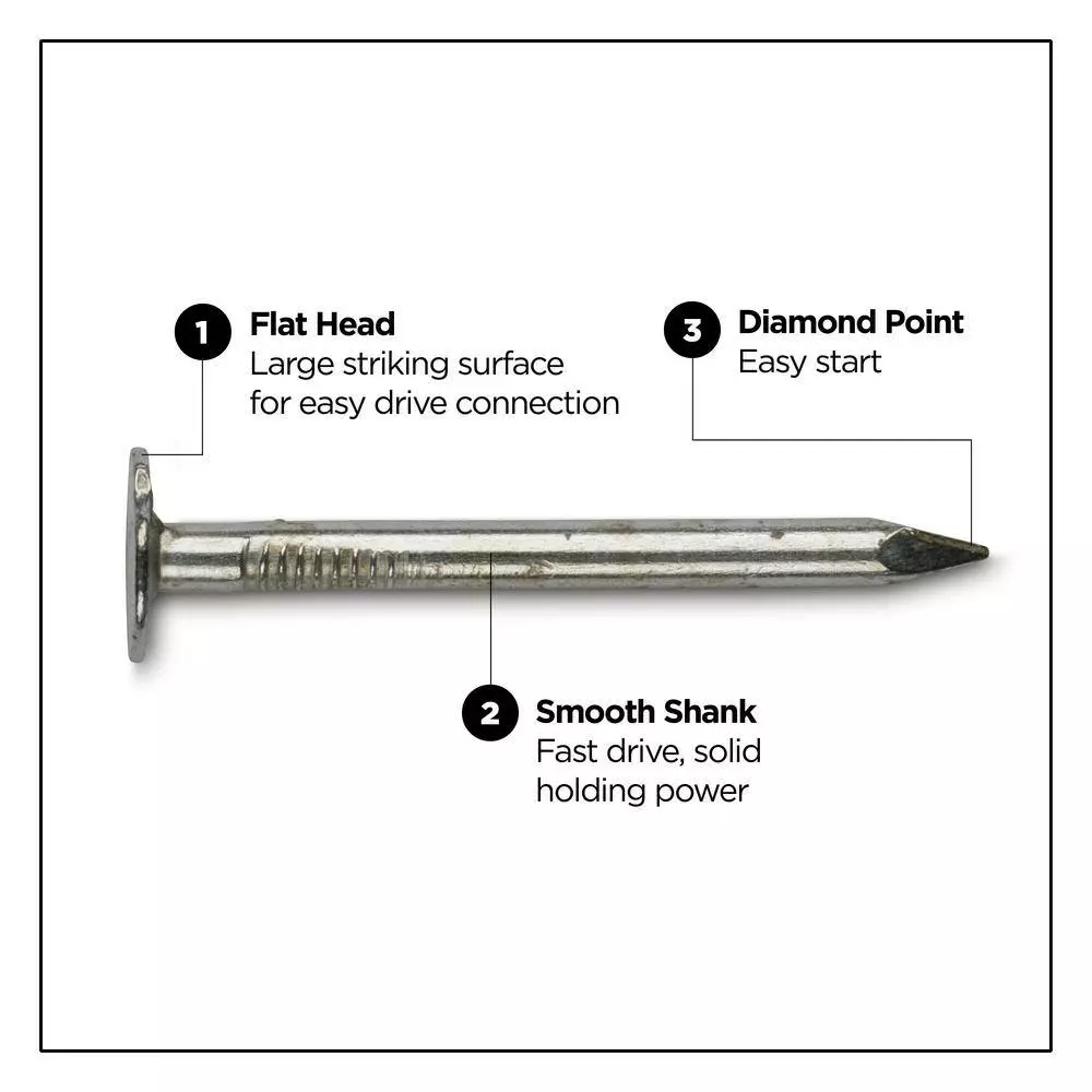 PRO-FIT 3-1/2 in. (16D) Brite Smooth Common Nail 25 lbs. (1150-Count) - Image 3