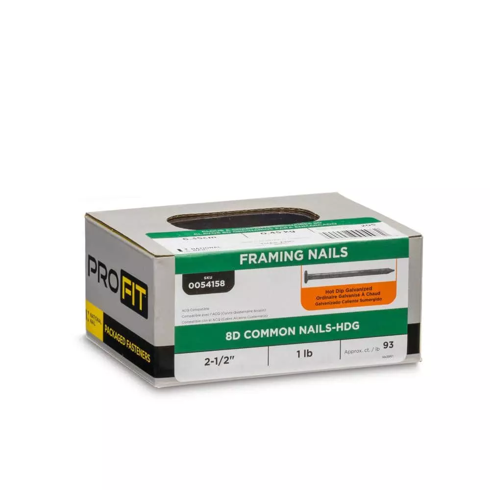 PRO-FIT 2-1/2 in. (8D) Hot Dipped Galvanized Smooth Common Nail 1 lb. (93-Count) - Image 4