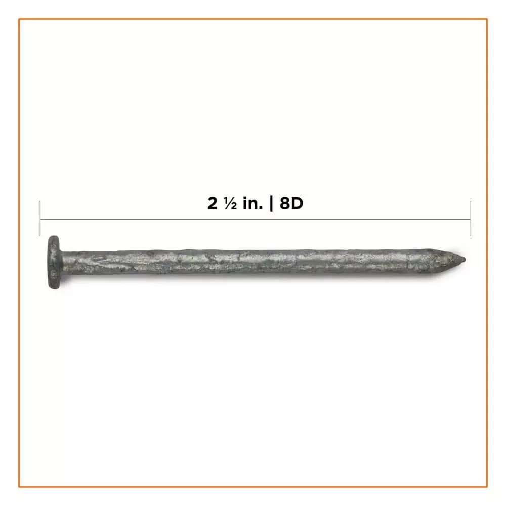 PRO-FIT 2-1/2 in. (8D) Hot Dipped Galvanized Smooth Common Nail 25 lbs. (2325-Count) - Image 2