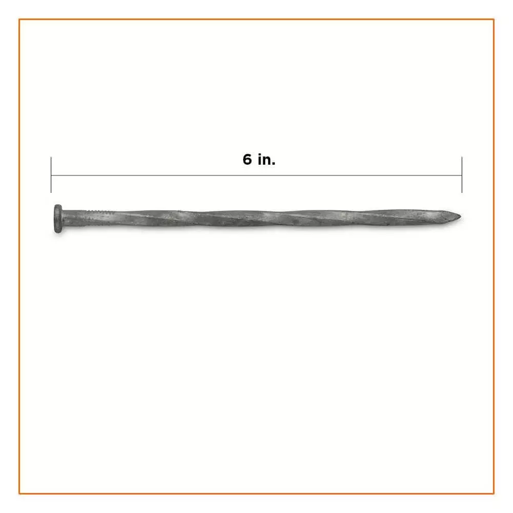 PRO-FIT 6 in. 25 lbs. (60D) Hot Dipped Galvanized Spiral Landscape Spike (325-Count) - Image 2