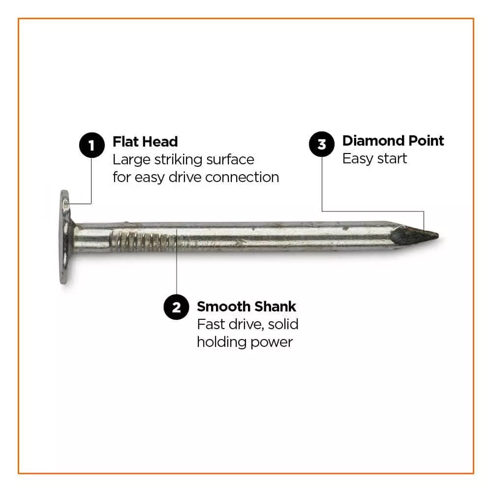 PRO-FIT 2 in. Electro Galvanized Roofing Nail 1 lb. (136-Count) - Image 3