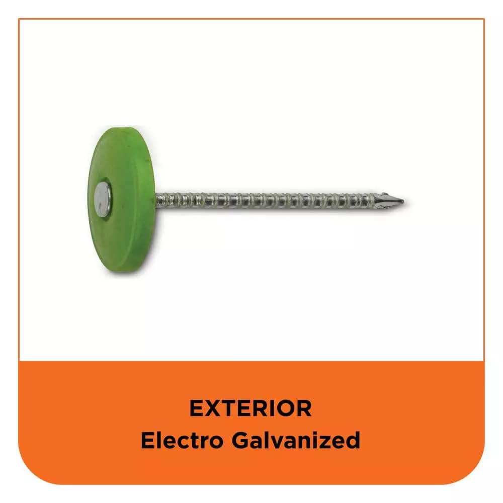 PRO-FIT 1 in. Electro Galvanized Ring Shank Nail with Plastic Cap (250-Count) - Image 5