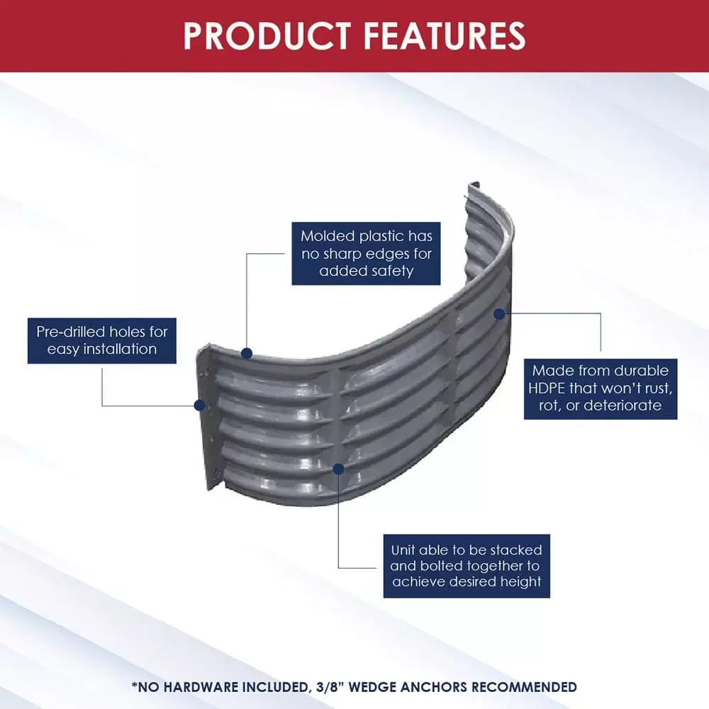 SHAPE PRODUCTS 37 in. W x 12 in. D x 12 in. H Straight Plastic Area Window Well - Image 4