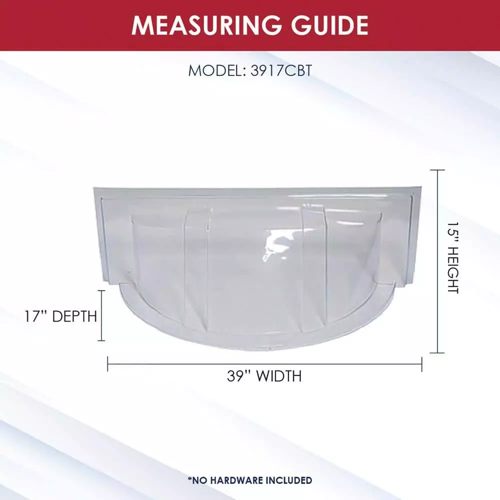 SHAPE PRODUCTS 39 in. W x 17 in. D x 15 in. H Economy Round Bubble Window Well Cover - Image 3