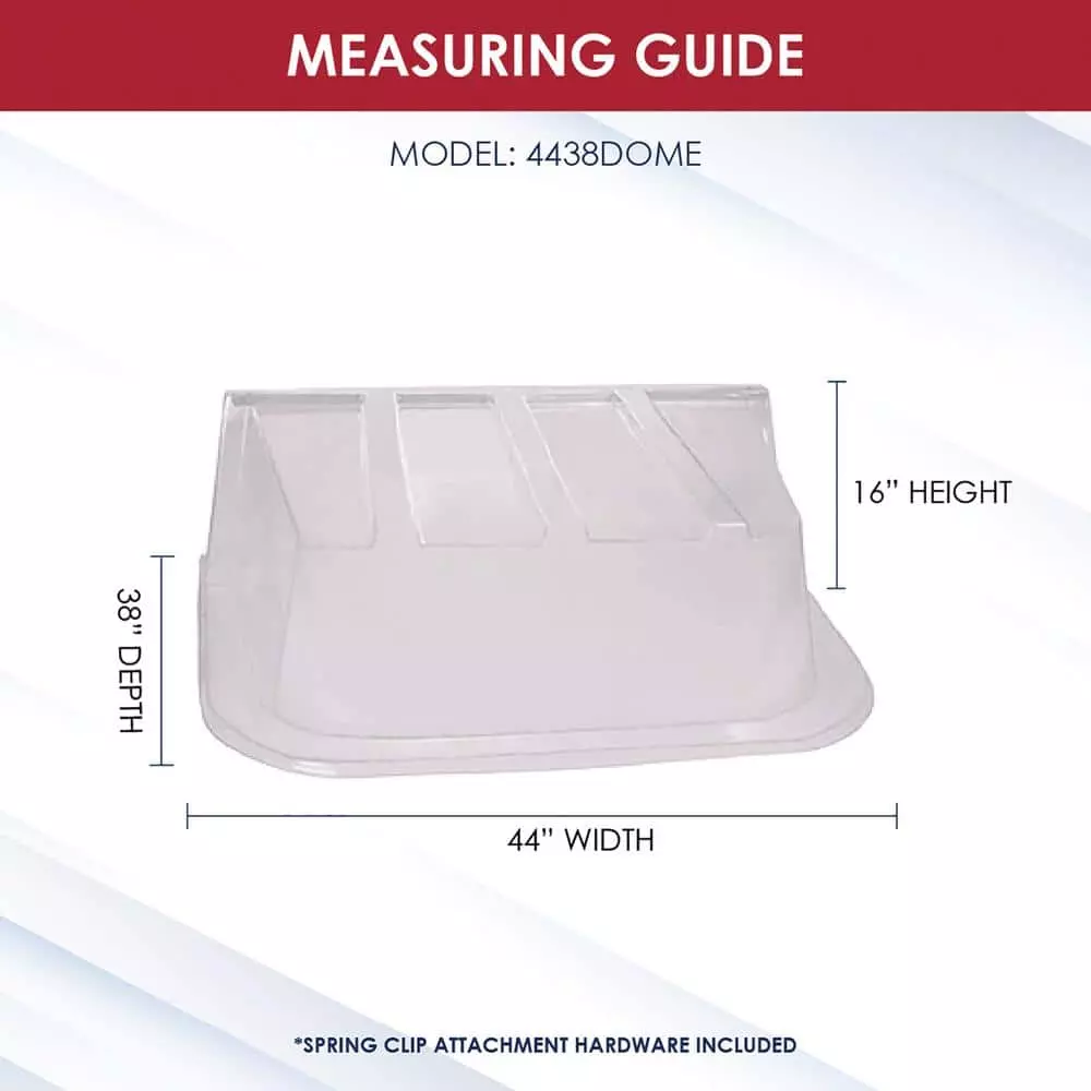 SHAPE PRODUCTS 44 in. W x 38 in. D x 16 in. H Premium Square Dome Window Well Cover - Image 4