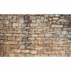 Biggies Stone View - Weather Proof Scene for Window Wells or Wall Mural - 120 in. x 60 in.