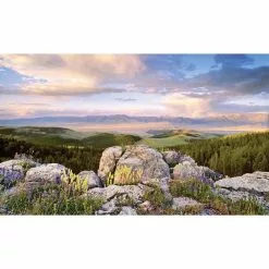 Biggies Sunrise View - Weather Proof Scene for Window Wells or Wall Mural - 100 in. x 60 in.