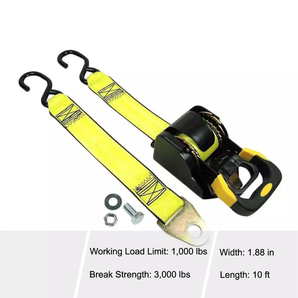 Husky 10 ft. x 1-7/8 in. 1000 lb. Commercial Retractable Ratchet - Image 2